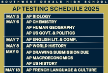 Advanced Placement (AP) 2025 Testing Schedule