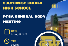 SWD PTSA General Body Meeting | Wed., February 12,2025 at 6:00PM