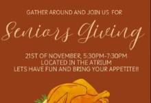 Seniors Giving is here.  Let's gather round and give thanks!