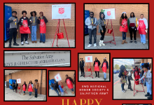 SWD National Honor Society joined the Salvation Army to help 'ring the bells'!