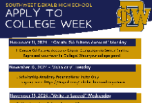 SWD Counseling Center presents "Apply to College Week".  